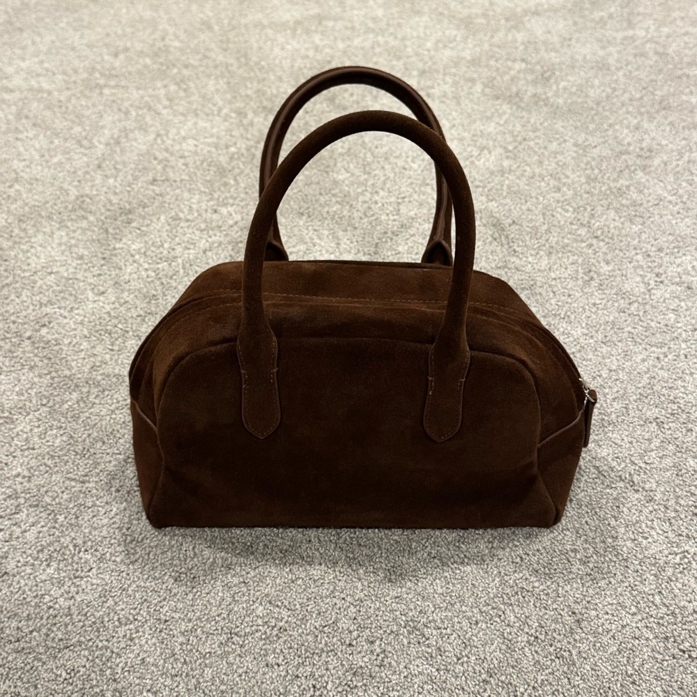 Nothing Written Suede Brown mini golf bag in cocoa dark brown worn once - Picture 2 of 11